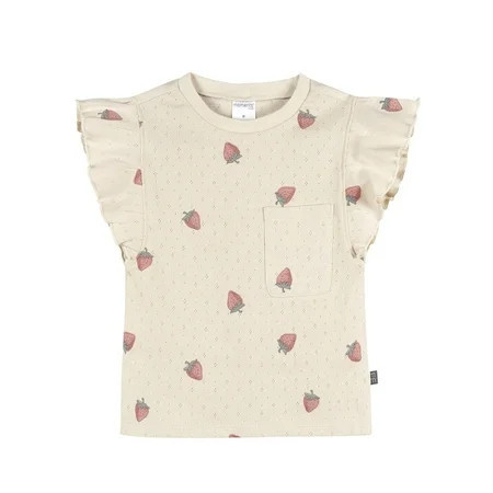 Modern Moments by Gerber Baby and Toddler Girl Organic Pleated Ruffled Top, Sizes 0/3 Months - 5T | Walmart (US)