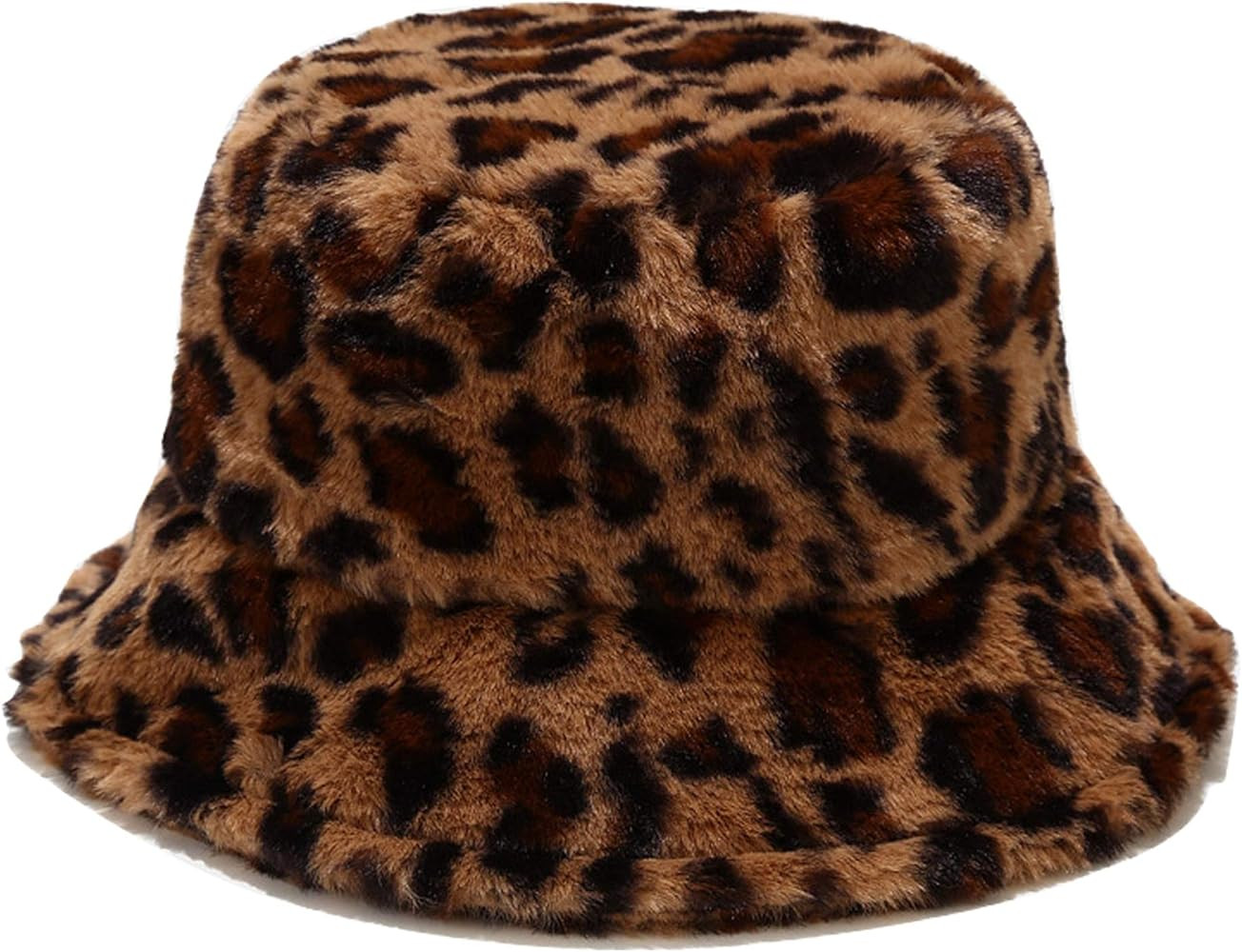 Umeepar Winter Faux Fur Fuzzy Bucket Hat Fluffy Warm Hat for Women Men | Amazon (US)