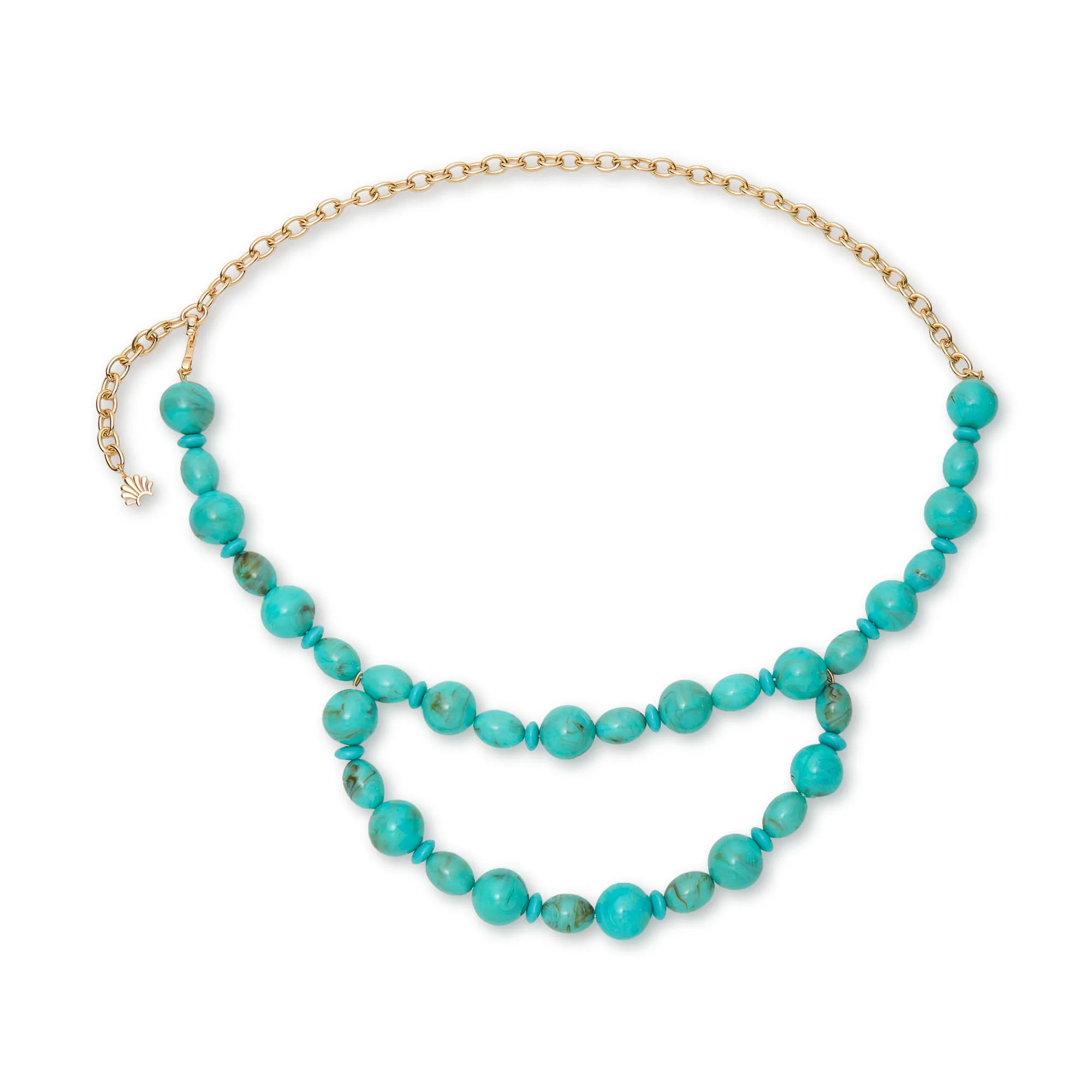 TURQUOISE AVENTURA CHAIN BELT | LELE SADOUGHI