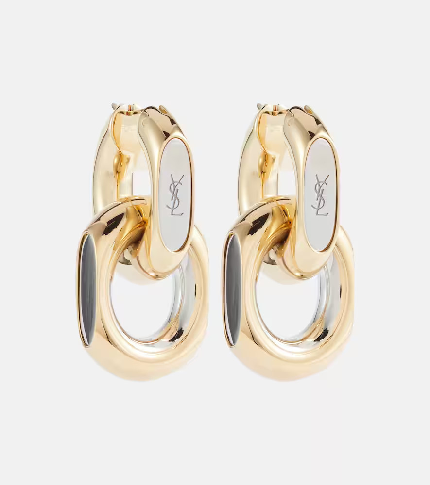 Saint Laurent Cassandre hoop earrings | Mytheresa (US/CA)