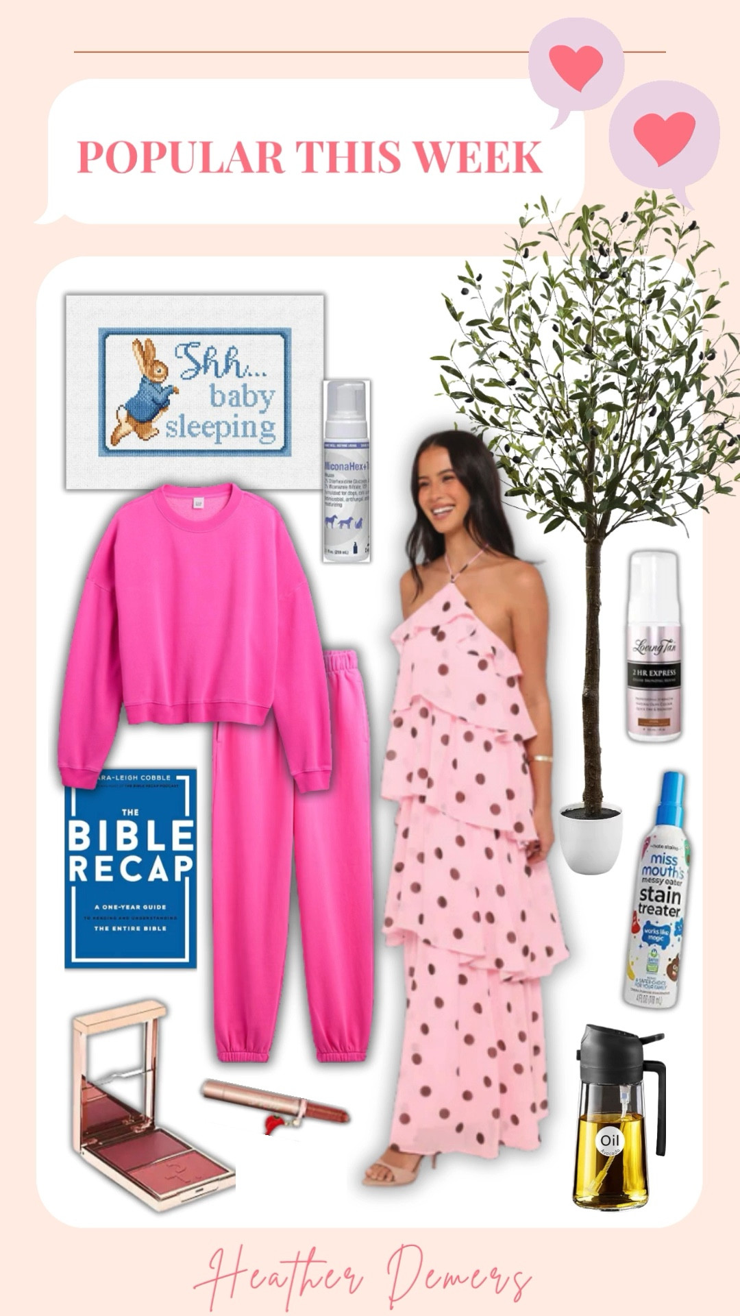 Popular this week 💖 Lots of pink! Blush, polka dotted dress & one of my favorite lounge sets!

Missy Mouth Stain Remover code: HEATHERMM

Petal & Pup (pink dress): HEATHER20

I also linked my Mary Ruth Organic's liquid supplements (not pictured) that I get lots of questions about!  Code:  MROBYHEATHER 

 

#LTKSeasonal