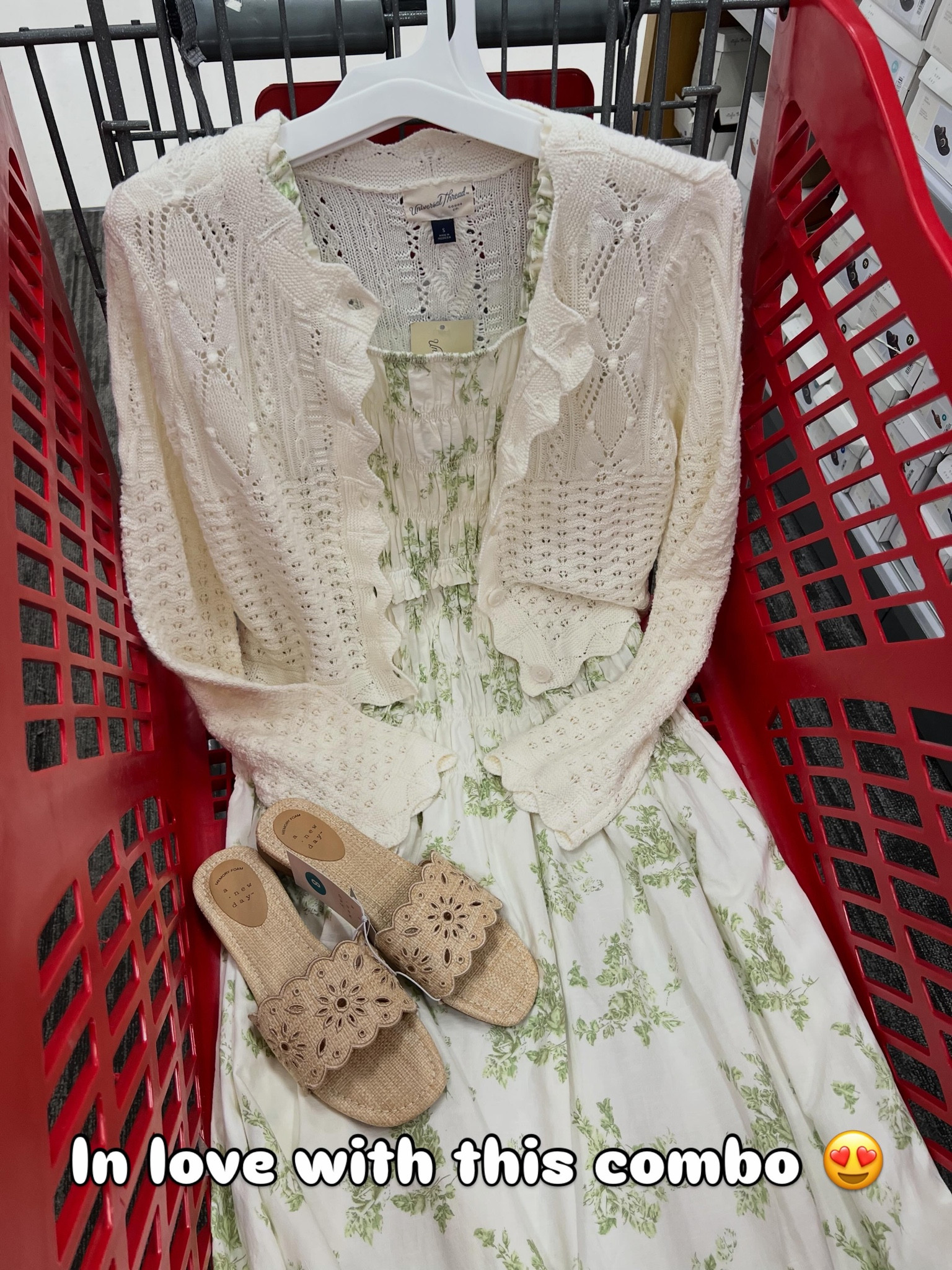 Target summer outfit idea with this beautiful sundress and a cardigan in case you need it. It’s giving Hill House  for less. #graduation outfit wedding guest picnic bbq party date brunch shower occasion vacation church