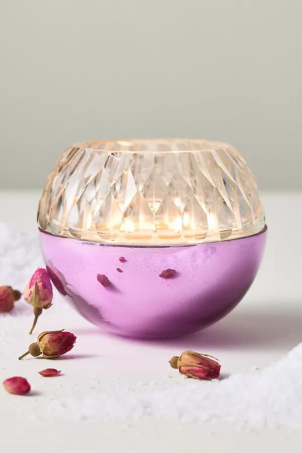 Glass Ornament Fruity Rosé Spritz Glass Candle | Anthropologie (US)