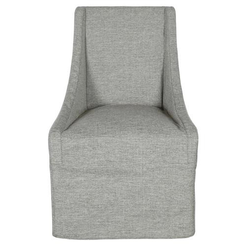Warren Modern Classic Grey Upholstered Slipcovered Dining Chair | Kathy Kuo Home