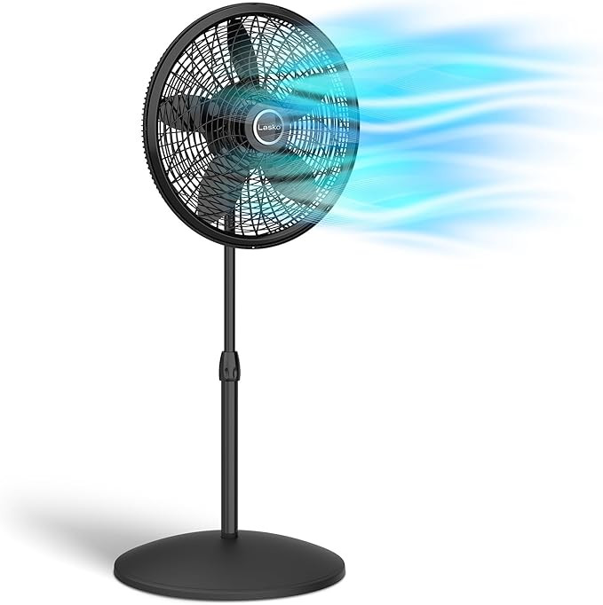 Lasko Oscillating Pedestal Fan, Adjustable Height, 3 Speeds, for Bedroom, Living Room, Home Offic... | Amazon (US)