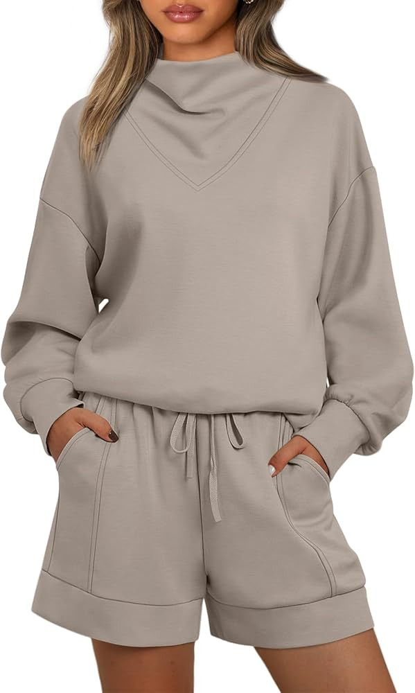 Amazon.com: AUTOMET Conjunto de 2 piezas para mujer, conjunto de dos piezas de gran tamaño, conj... | Amazon (US)