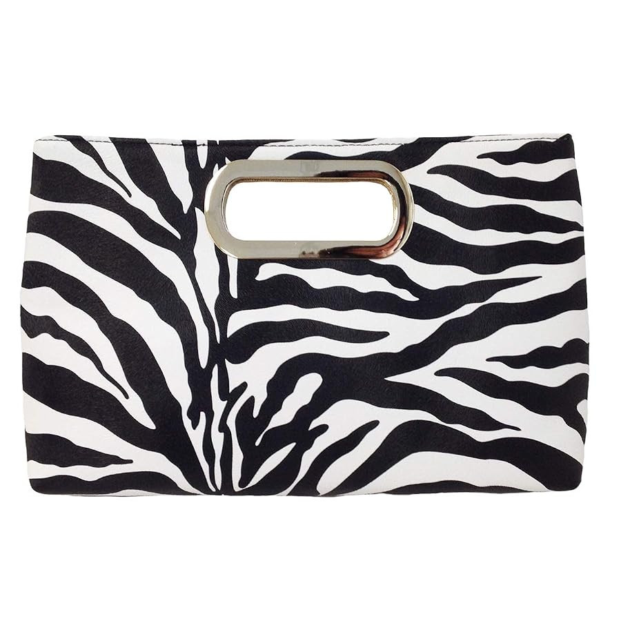 JNB Top Handle Zebra Print Clutch | Amazon (US)