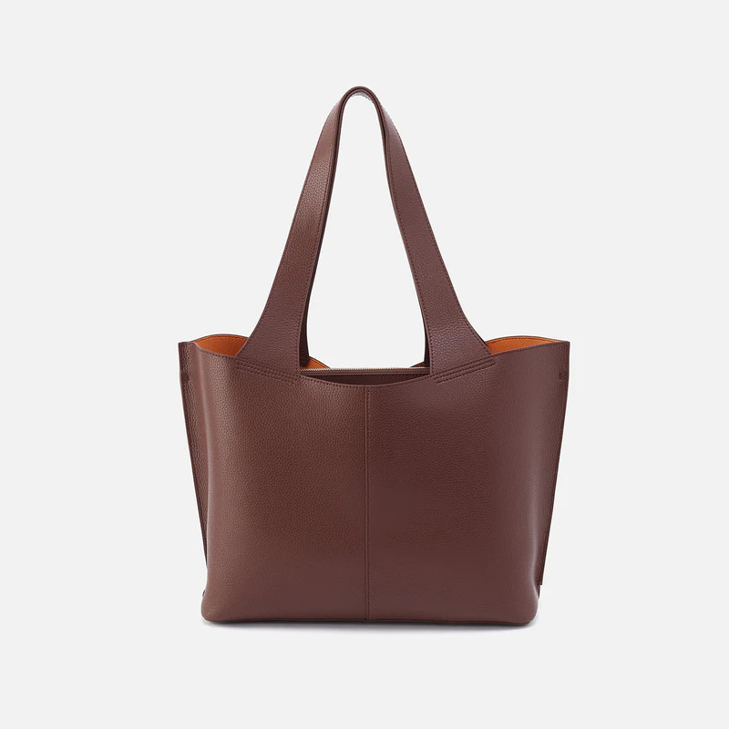 Vida Tote In Micro Pebbled Leather - Chocolate | HOBO Bags
