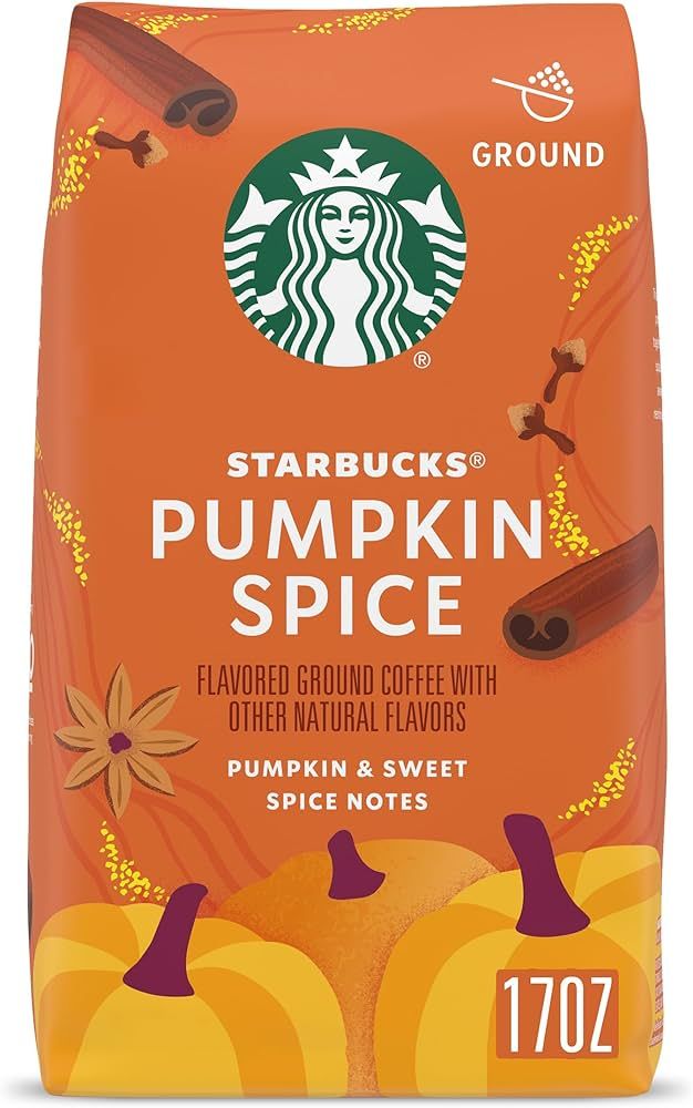 Starbucks Ground Coffee, Pumpkin Spice Naturally Flavored Coffee, 100% Arabica, Limited Edition, ... | Amazon (US)