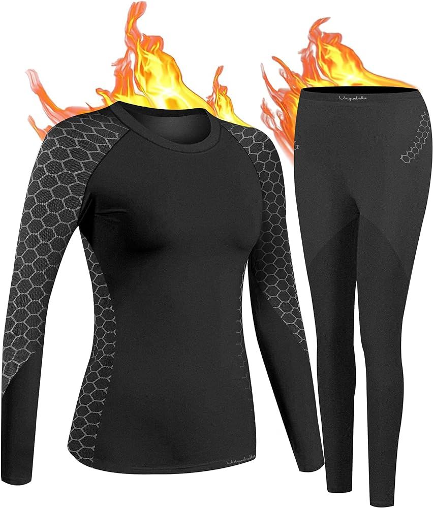 YESURPRISE Women's Thermal Underwear Set, Winter Thermal Base Layer Set - Ski Wear Athletic Shirt... | Amazon (CA)