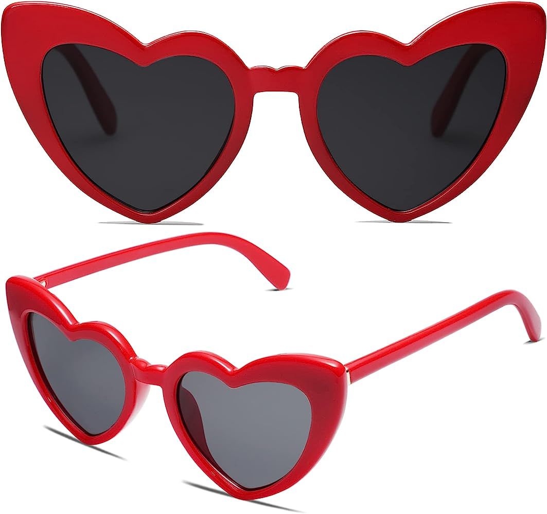 VANLINKER Heart Shaped Sunglasses Clout Goggle Retro Cat Eye Sun Glasses VL9604 | Amazon (US)