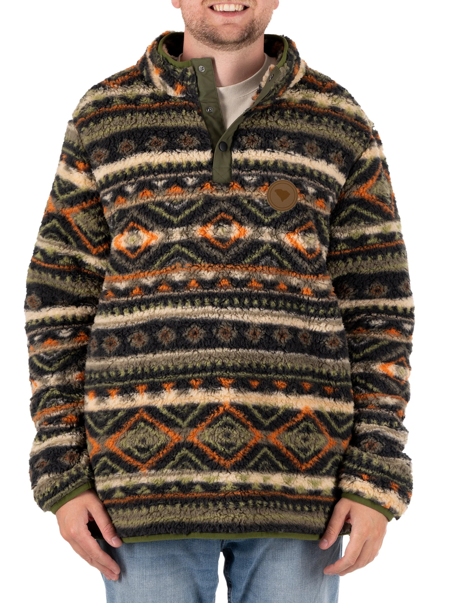 Unisex Custom State South Carolina Pattern Fleece Quarter Snap Pullover Sweater from Home Free, S... | Walmart (US)