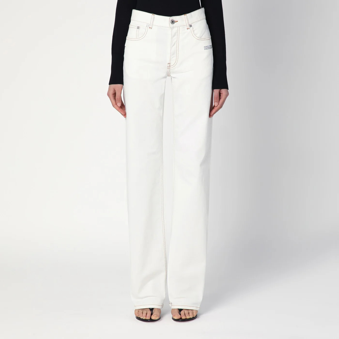 White denim jeans | The Double F