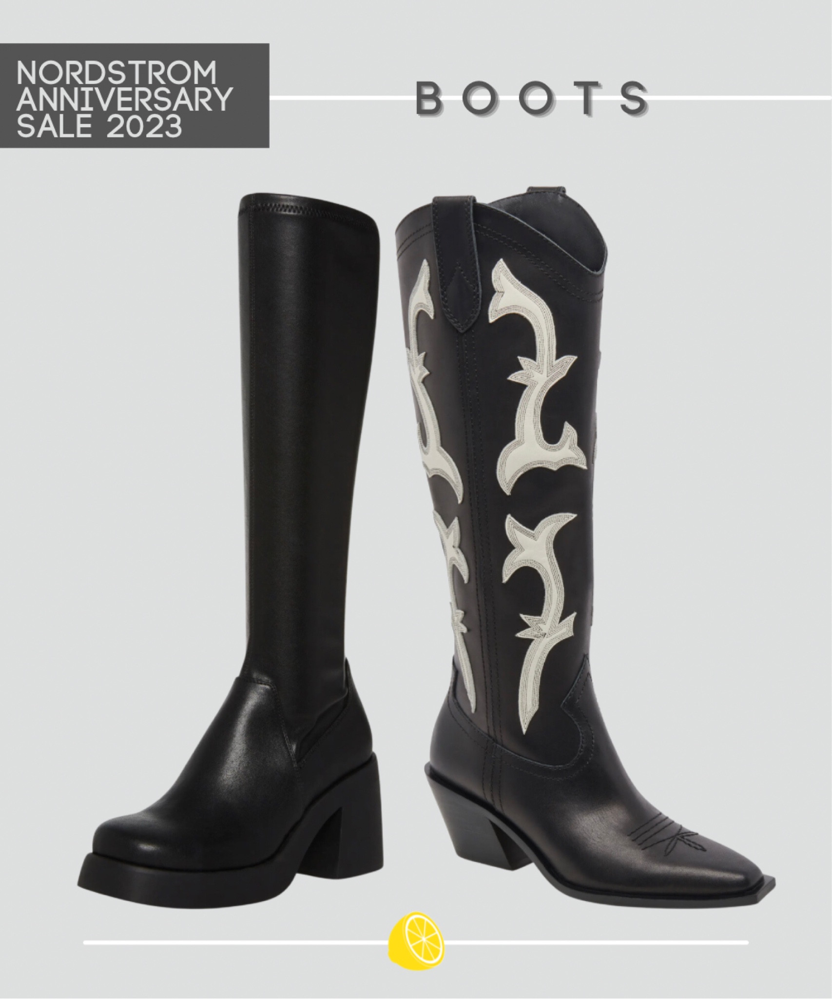 Mid calf boots in trend and on sale! 

Nordy sale • Nordstrom • black boots • heeled boots • tall boots • trendy boots • gogo boots • western boots • cowgirl boots • neutral fashion 

#LTKxNSale #LTKshoecrush #LTKSeasonal