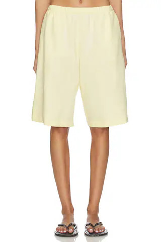 Enza Costa Twill Bermuda Short in Flan from Revolve.com | Revolve Clothing (Global)