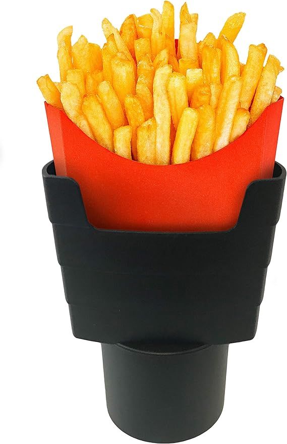 'Fries on the Fly' Universal Car French Fry Holder for Cup Holder - Perfect White Elephant Idea, ... | Amazon (US)