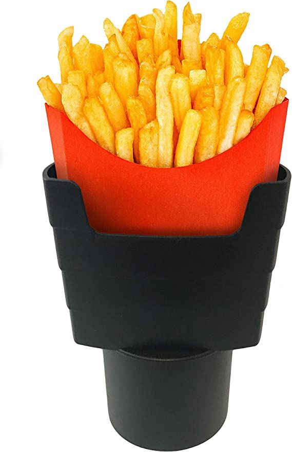'Fries on the Fly' Universal Car French Fry Holder for Cup Holder - Perfect White Elephant Idea, ... | Amazon (US)