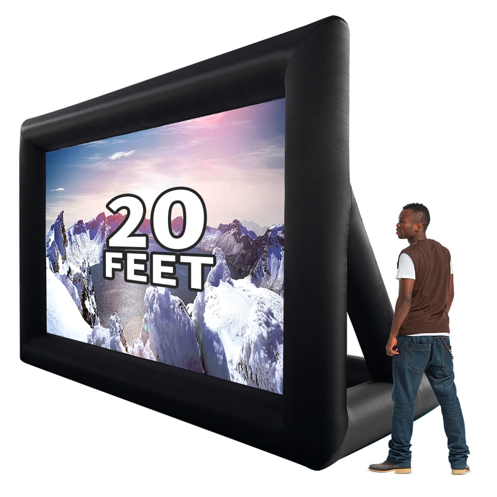 20 feet Inflatable Portable Projector Movie Screen - Huge Air-Blown Cinema Projection Screen Pack... | Amazon (US)