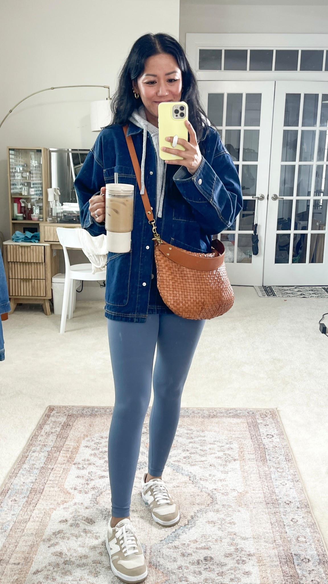 Size small hoodie
Size XS jacket
Size small leggings
Sneakers are true to size


#LTKFindsUnder100 #LTKStyleTip #LTKSaleAlert