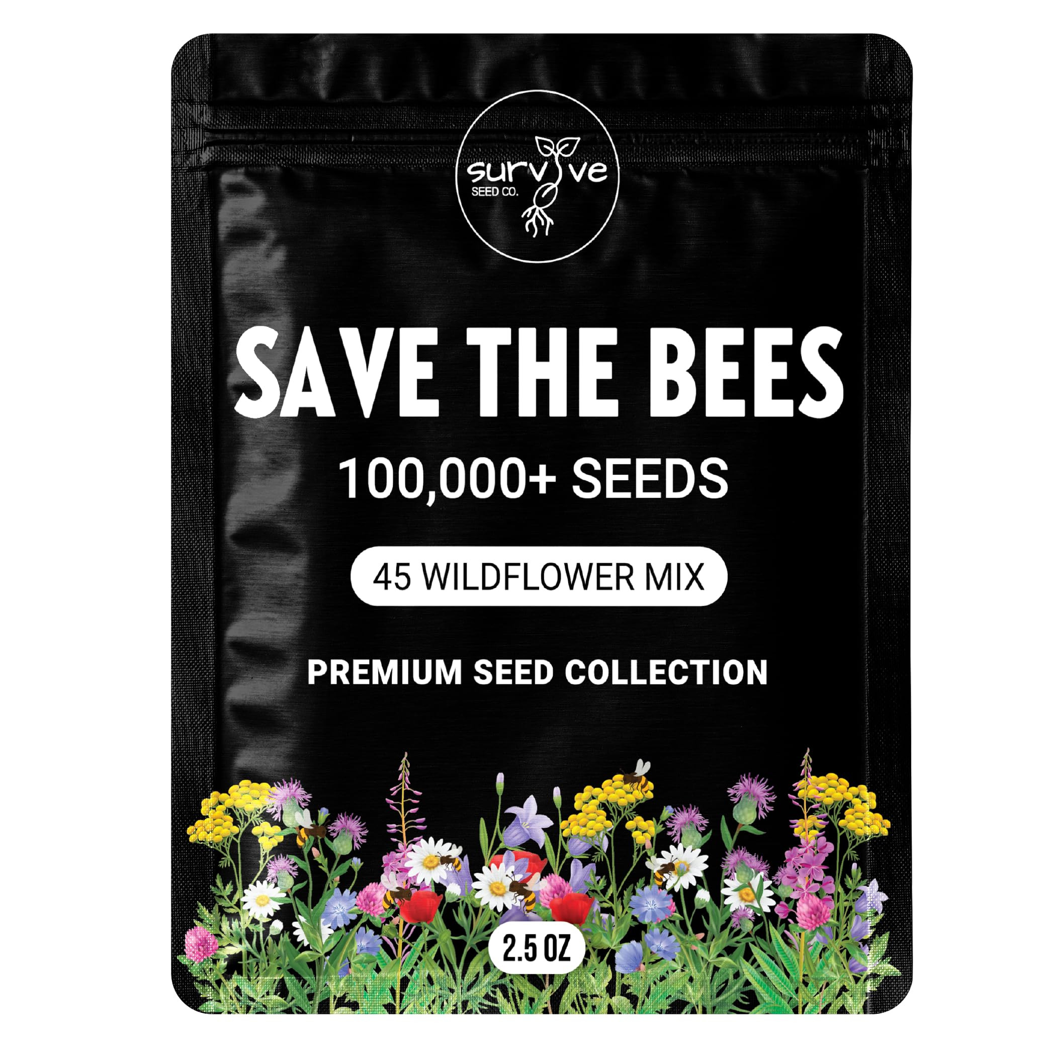 Package of 100,000 Wildflower Seeds - Save The Bees Wild Flower Seeds Collection - 45 Varieties o... | Amazon (US)