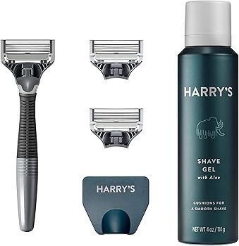Harry's Razors for Men - Shaving Kit includes a Mens Razor Handle, 3 Blade Refills, Travel Cover,... | Amazon (US)
