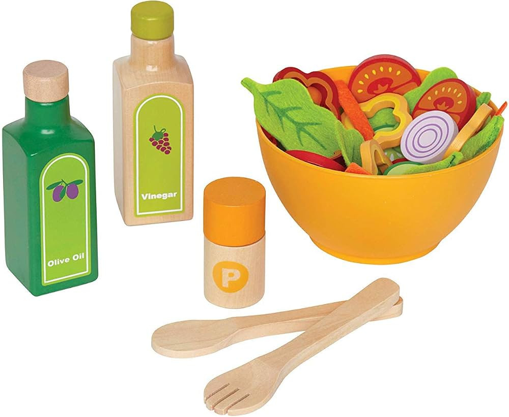 Hape Garden Salad Kitchen Playset | Award Winning Wooden Pretend Play Food Set for Kids, Salad In... | Amazon (US)