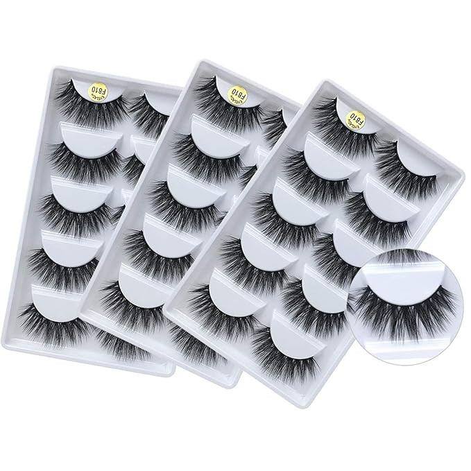 3D Mink Lashes Wholesale Handmade Reusable Mink Eyelashes Luxurious Wispy Natural Cross Thick Lon... | Amazon (US)