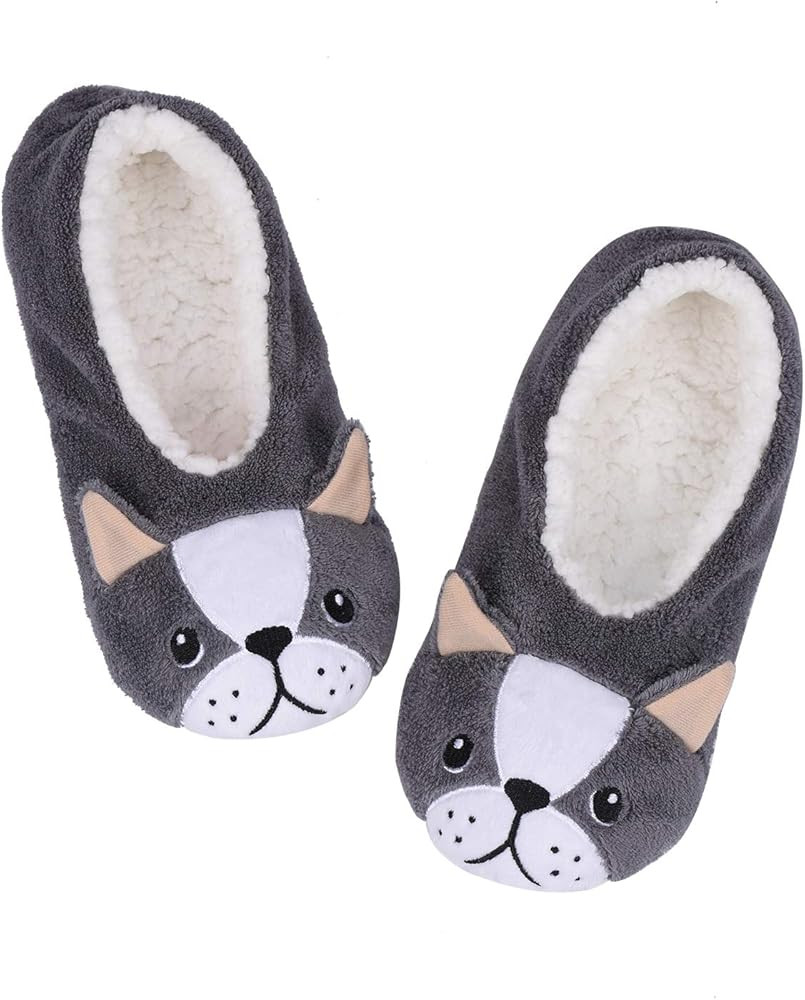DICUIRD Womens Slipper Socks Low Cut Comfy&Warm Animal Non-skid Bedroom Slippers | Amazon (US)