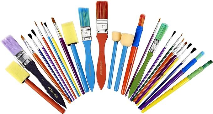Artlicious - All Purpose Kids' Paint Brush Set (25 Brushes) | Amazon (US)