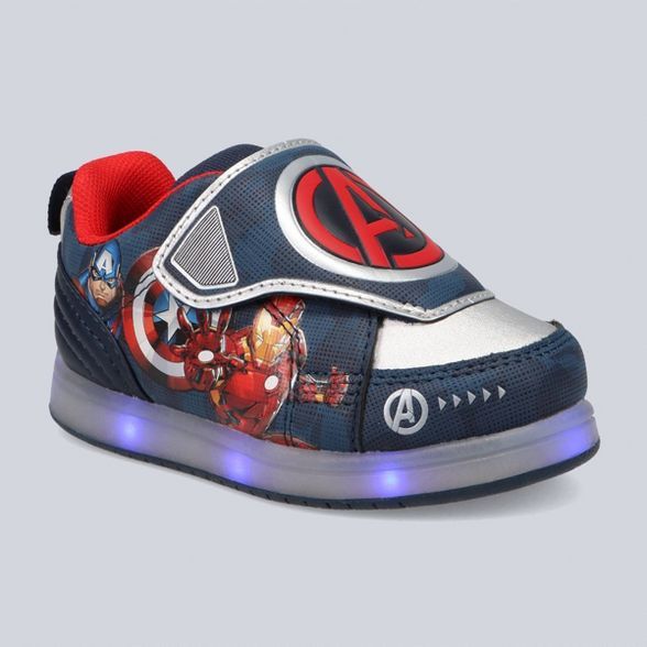 Toddler Boys' Marvel Avengers Athletic Apparel Sneakers - Silver | Target