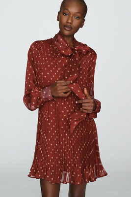 Caroline Chiffon Plissé Mini Dress | Anthropologie (US)