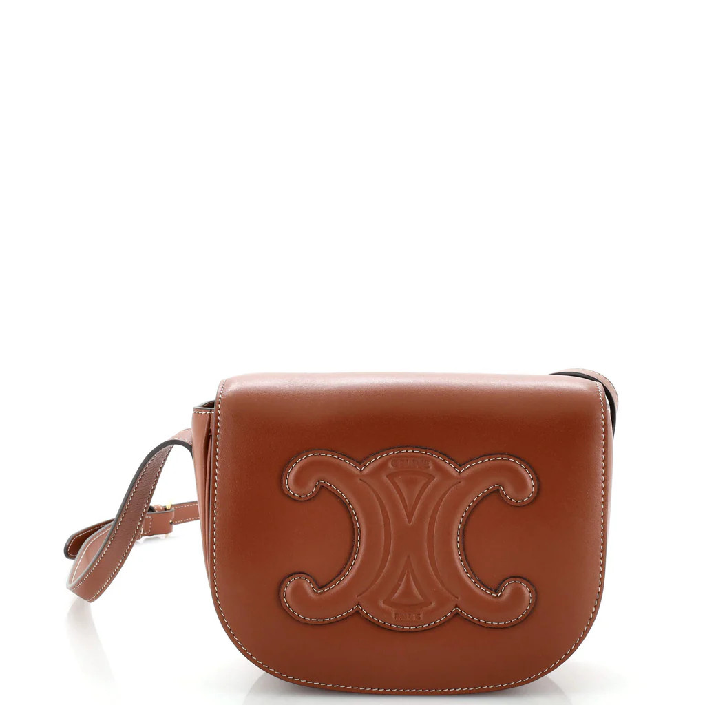 Celine Cuir Triomphe Folco Bag Leather Brown 2820831 | Rebag