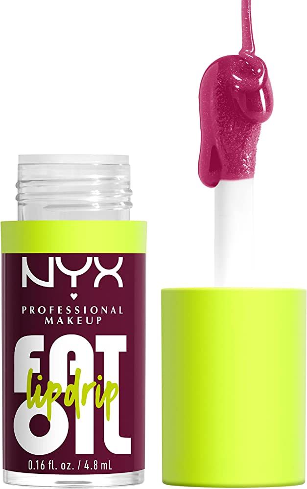 NYX PROFESSIONAL MAKEUP Fat Oil Lip Drip, Moisturizing, Shiny and Vegan Tinted Lip Gloss - That's... | Amazon (US)