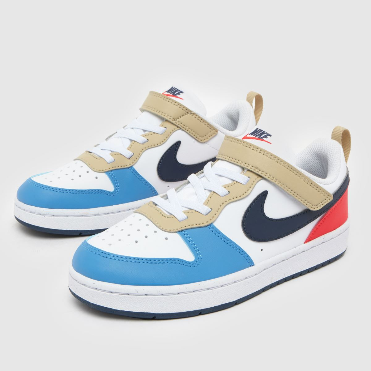 Kids Boys Junior White Multi Nike Court Borough Low Recraft Trainers | schuh | Schuh