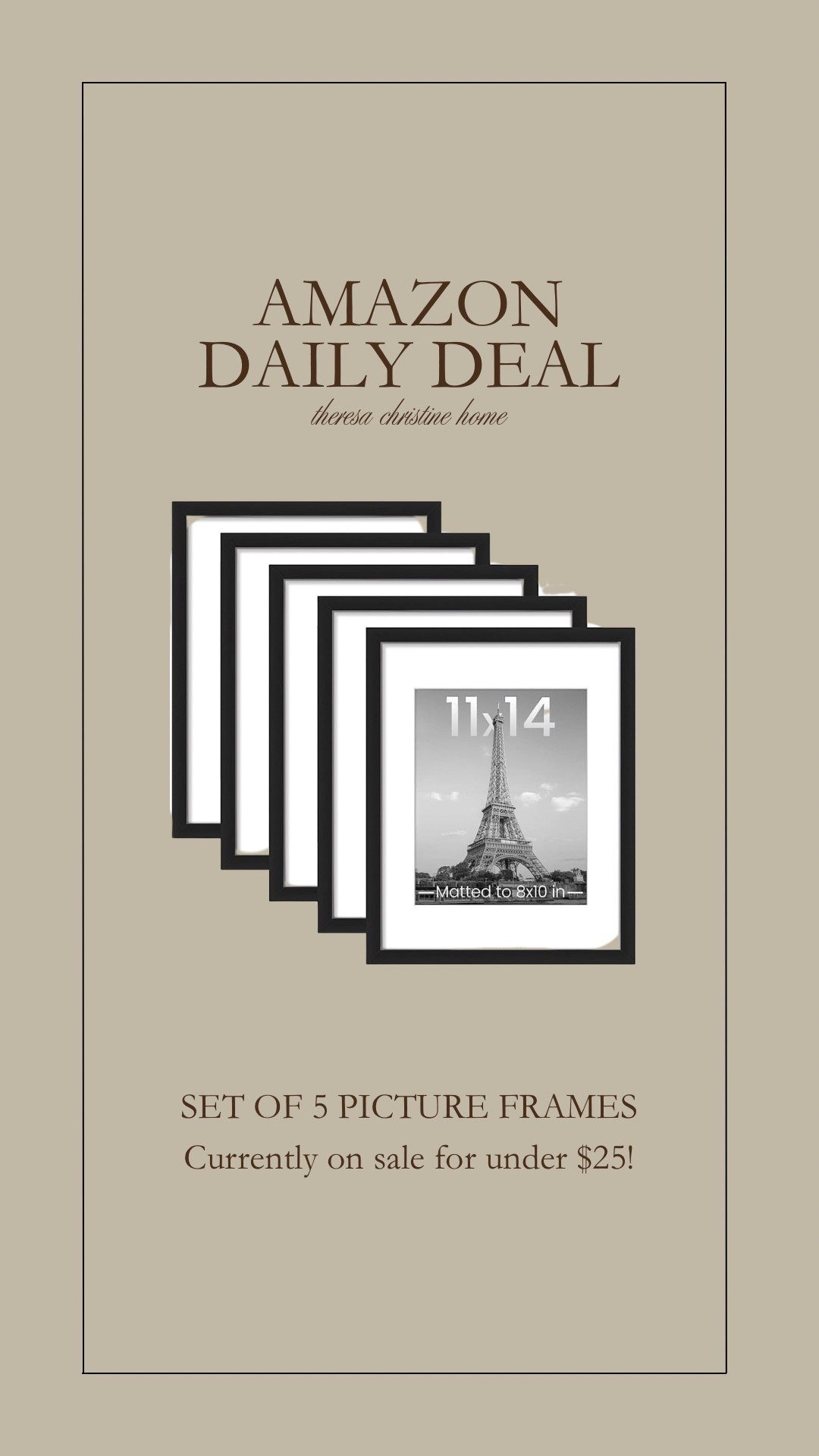 Set of 5 picture frames from Amazon on sale

#LTKHome #LTKSaleAlert #LTKFindsUnder50