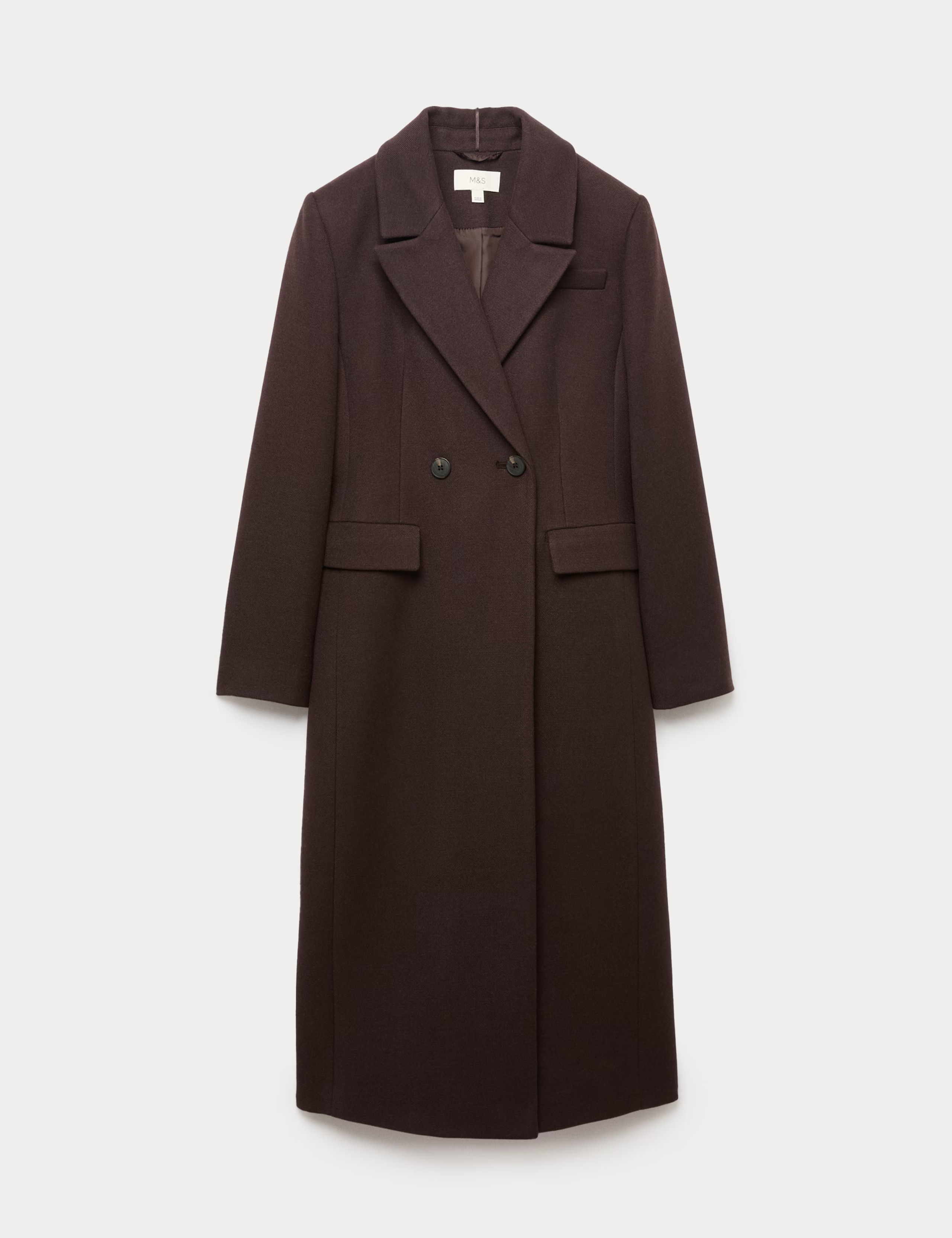 Waisted Double Breasted Longline Tailored Coat | Marks & Spencer (UK)