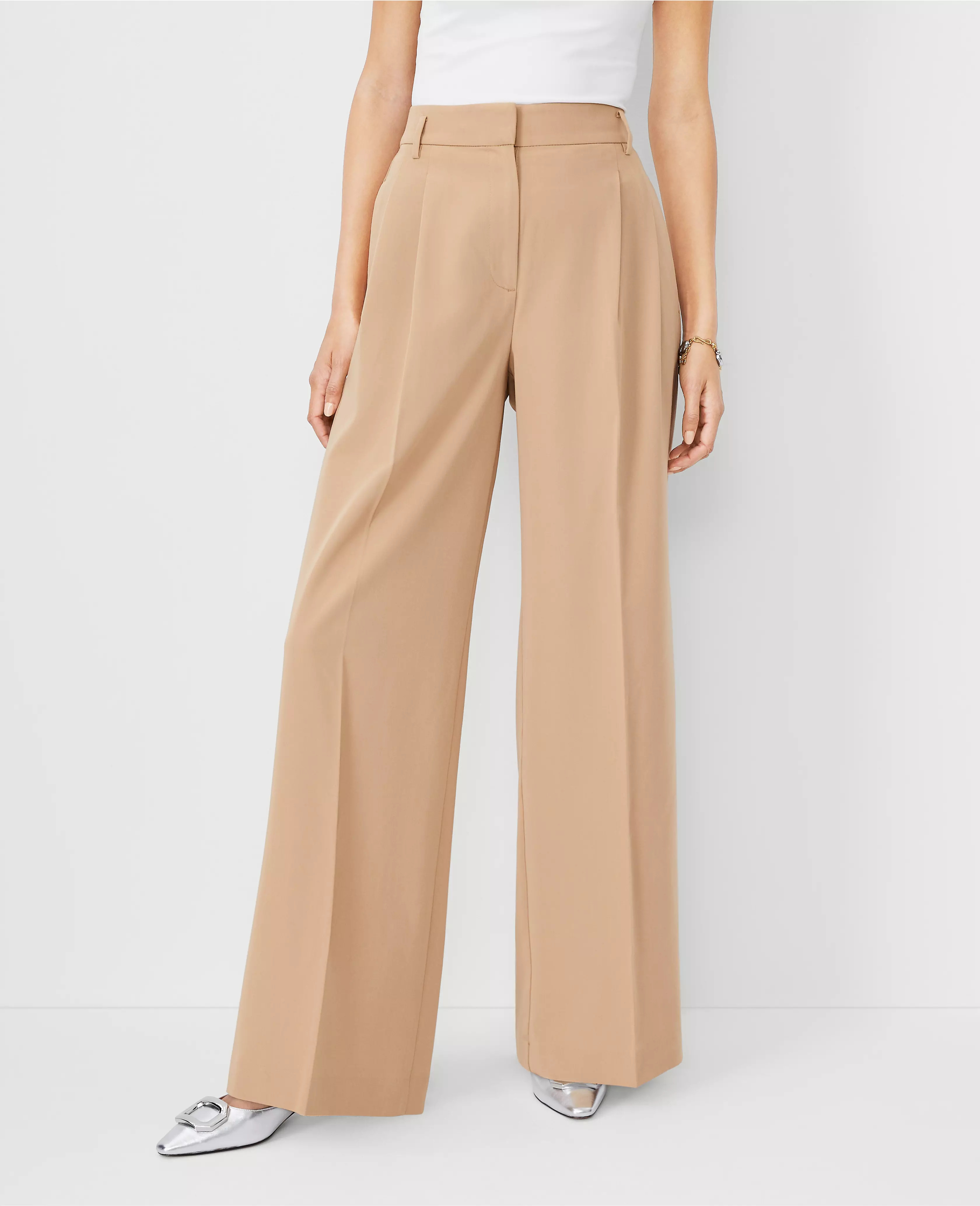 The Petite Pleated Wide Leg Pant | Ann Taylor (US)
