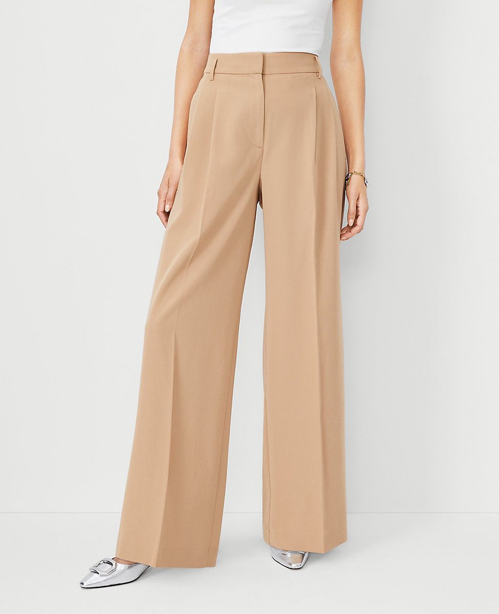 The Petite Pleated Wide Leg Pant | Ann Taylor (US)