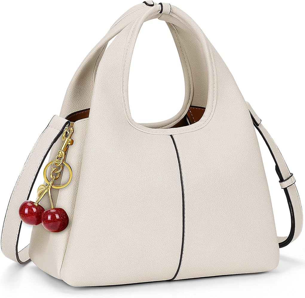 Women's Top Handle Handbag Small Satchel Bags Trendy Hobo Purse Crossbody Bag Faux Leather Should... | Amazon (US)