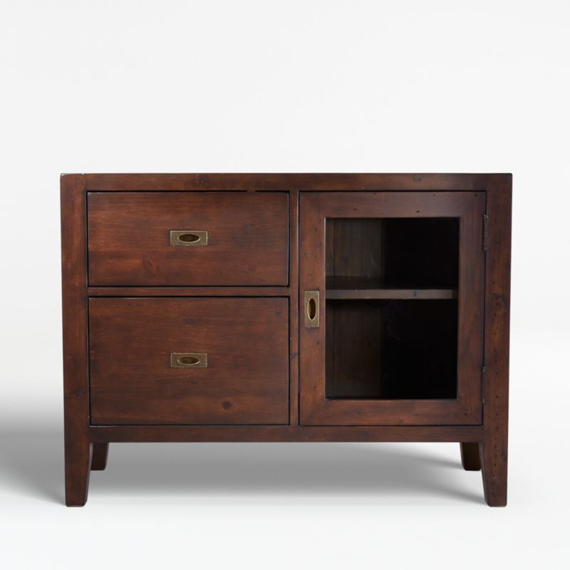 Morris Chocolate Brown Credenza + Reviews | Crate & Barrel | Crate & Barrel