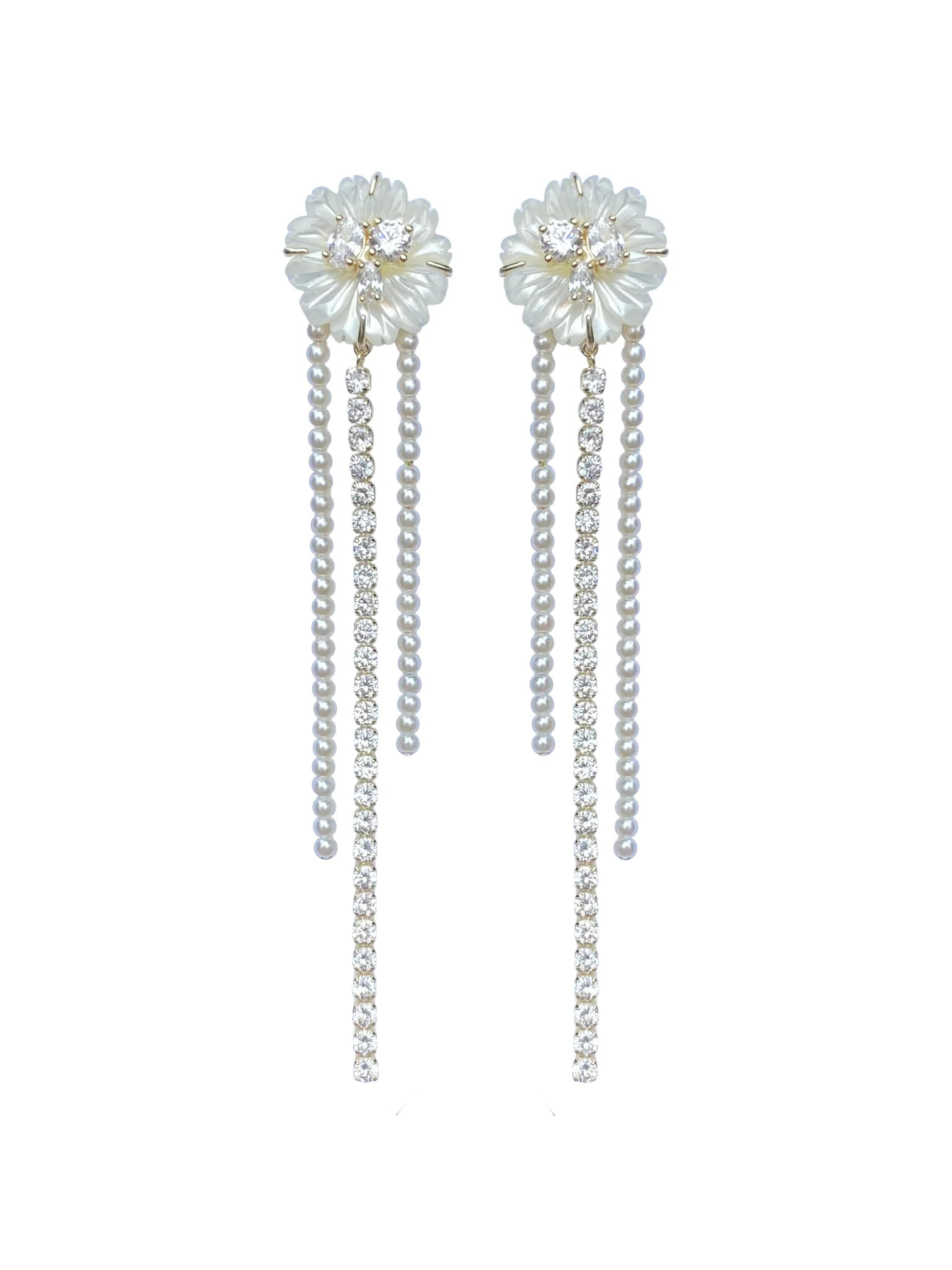 Mother of Pearl + Pearly & Embellished Tassels | Nicola Bathie Jewelry