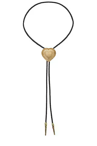 Streets Ahead Heart Pendant Leather Bolo in Gold from Revolve.com | Revolve Clothing (Global)