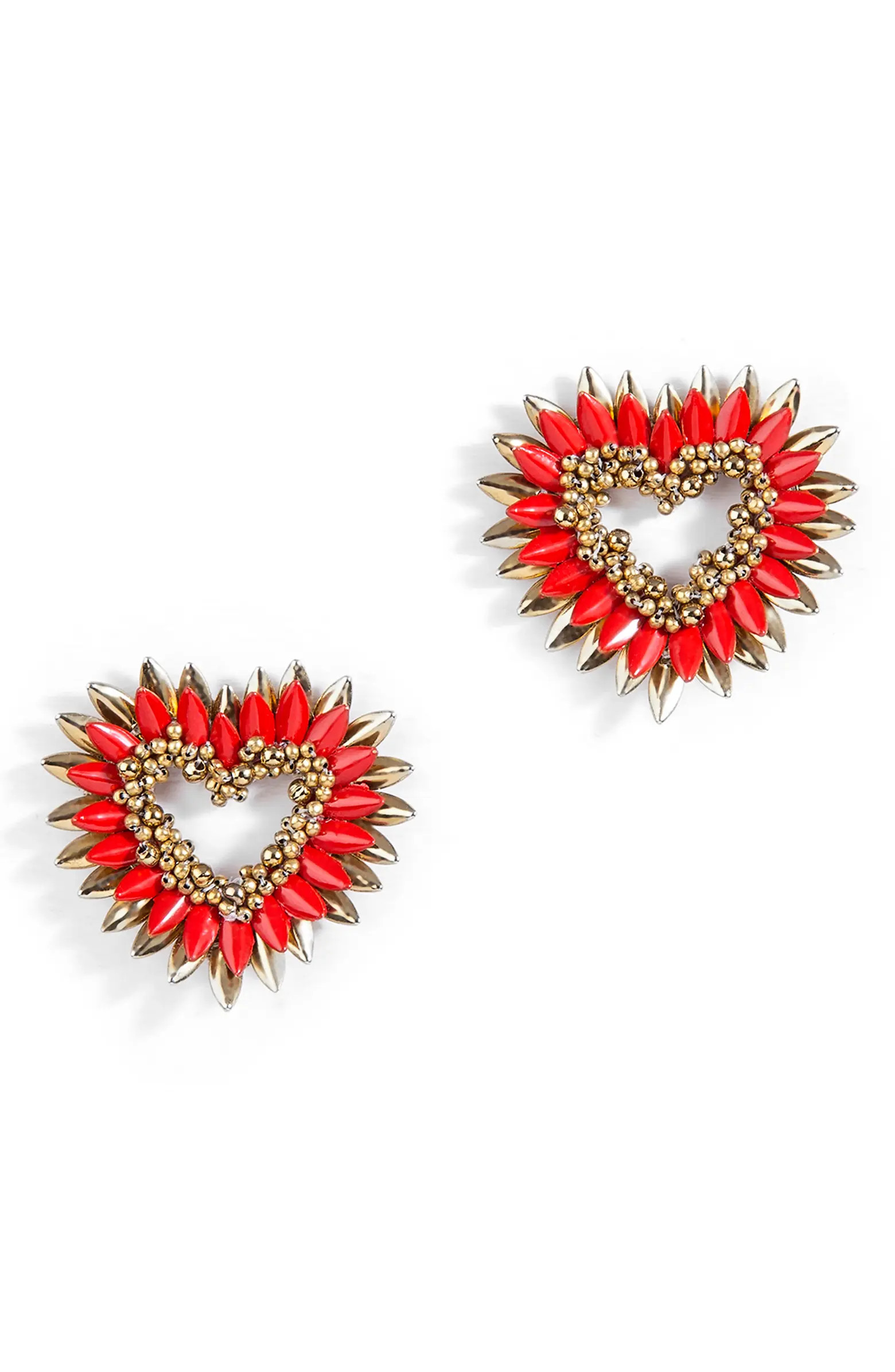 Deepa Gurnani Emerson Fringe Heart Earrings | Nordstrom | Nordstrom