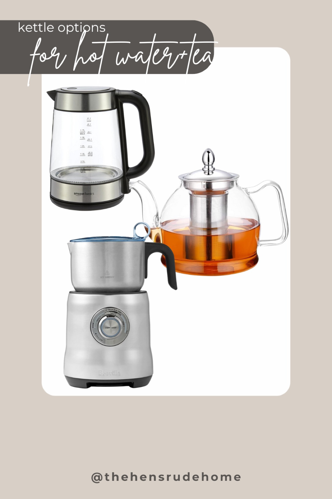 Kettle options for warming water and or tea. All are stainless steel and or glass making them less toxic options for your home ❤️

#LTKFamily #LTKHome