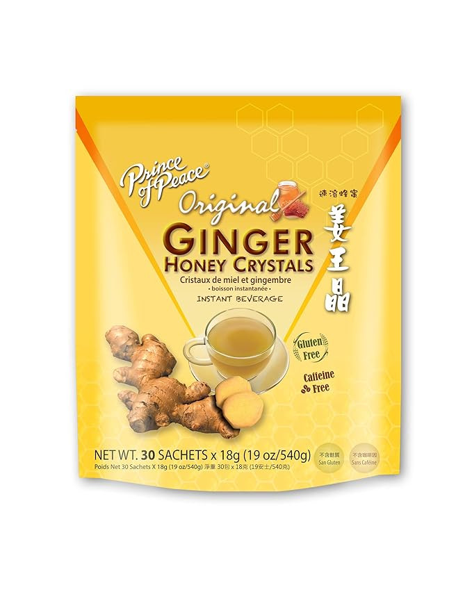Prince of Peace Instant Ginger Honey Crystals, 30 Sachets – Instant Hot or Cold Beverage – Ea... | Amazon (US)