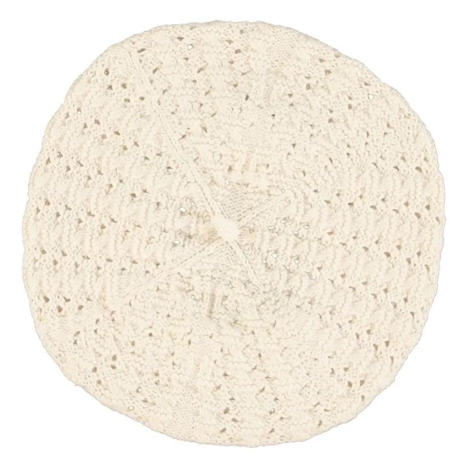 Silvia openwork beret | Cream | Smallable
