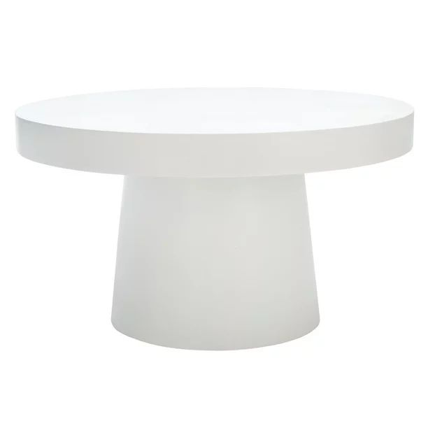 SAFAVIEH Jaria Solid Paper Mache Round Coffee Table, White - Walmart.com | Walmart (US)