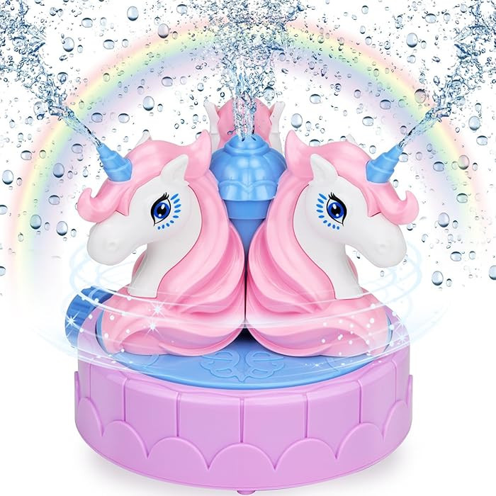 Sprinkler for Kids Outdoor Water Toys: Backyard Spinning Unicorn Toddler Sprinkler Toy - Summer O... | Amazon (US)