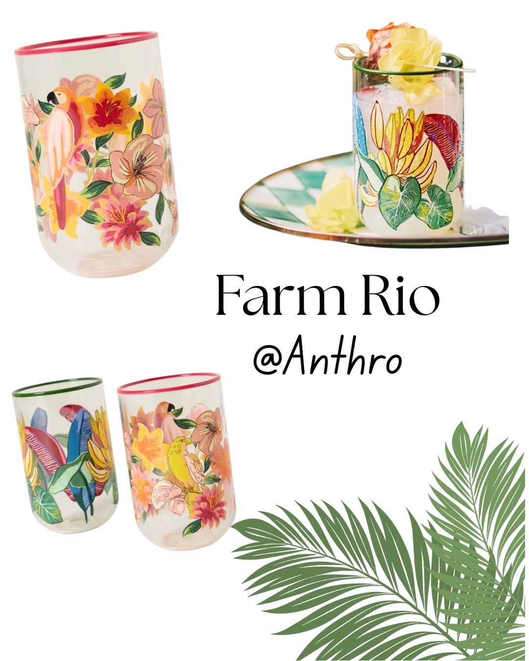 Obsessing over the cutest Farm Rio glassware & they are on SALE $16 down to $11.20!! #vacation #farmrio

#LTKTravel #LTKdayinmylife #LTKfoodie