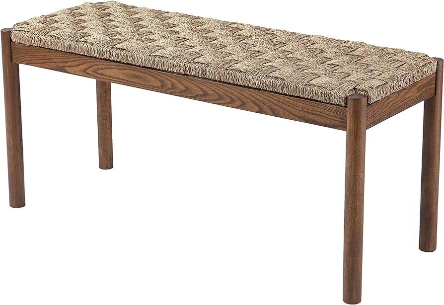 SEI Furniture Scalby Seagrass Bench, Brown/Natural | Amazon (US)